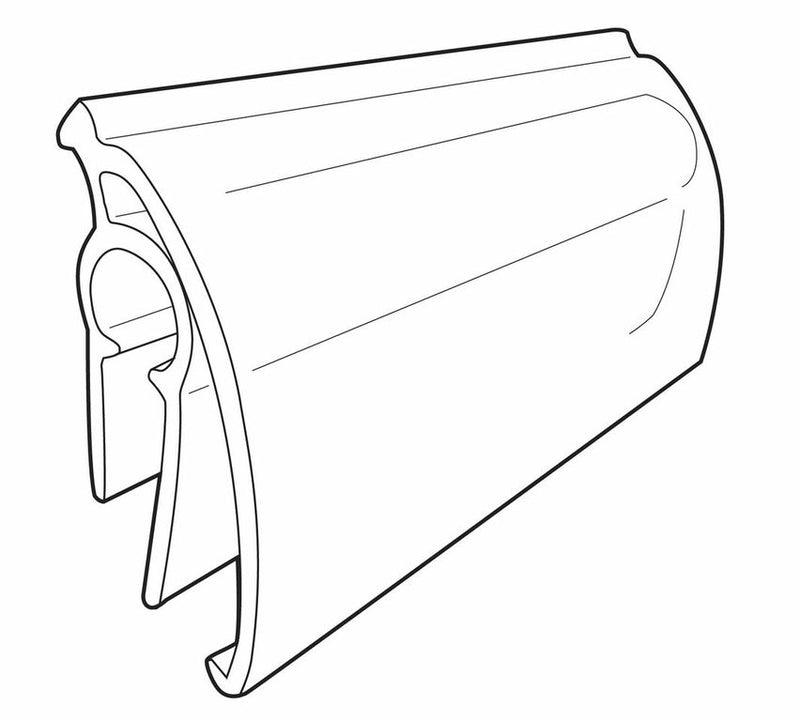 Clear Plastic Snap-On Covered Face Label Holder for Wire Shelves-50 pieces