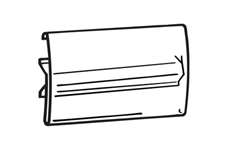 Sign Holder with Covered Face for Price Channel- Center Mount-10 pcs
