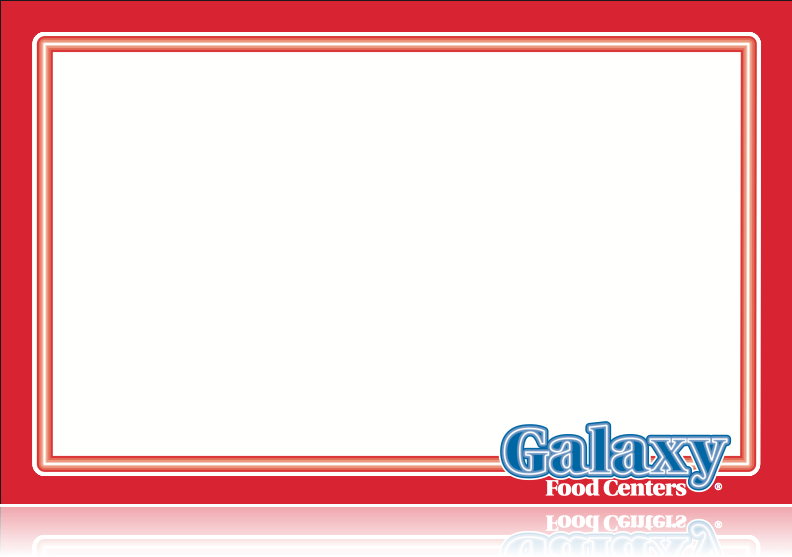Galaxy Supermarket Meat Laser Compatible Sign-11"w x 7"H -100 signs - screengemsinc