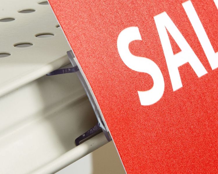 Gondola Price Channel Mount Sign Holders with Adhesive-50 pieces