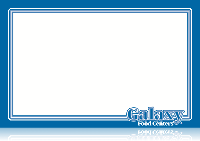 Galaxy Food Centers Laser Compatible Shelf Signs-11"w x 7"H -100 price signs - screengemsinc