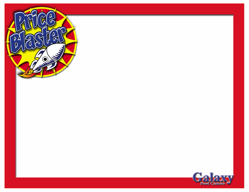 Price Blaster Shelf Signs- 5.5"H x 7"W -100 signs