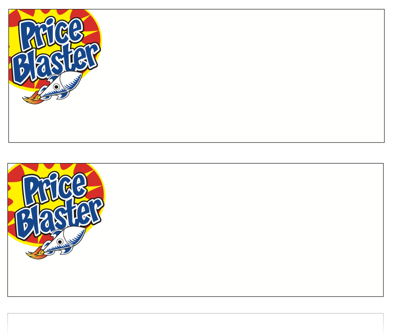 Price Blaster Shelf Signs 2UP Laser Compatible Price Cards-200 signs - screengemsinc