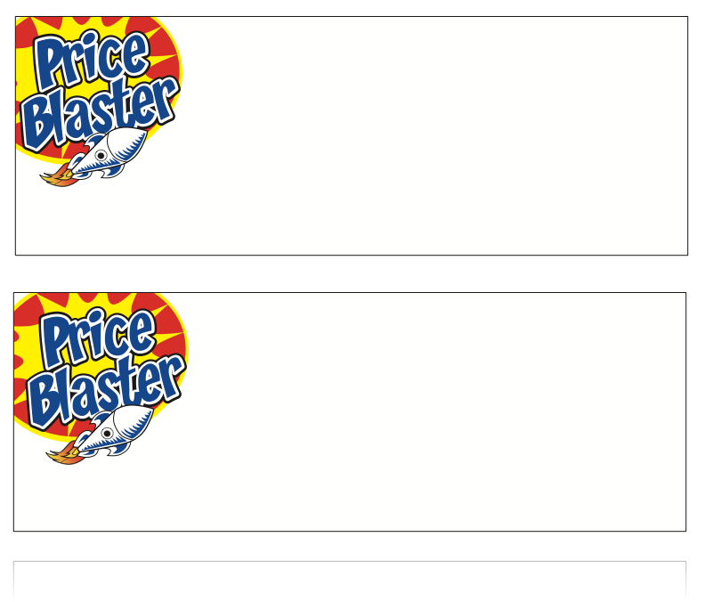 Price Blaster Shelf Signs 2UP Laser Compatible Price Cards-200 signs