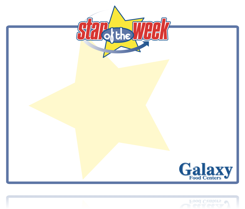 Galaxy Food Centers Star of the Week Shelf Signs-8.5"H x 11"W -100 signs - screengemsinc