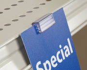 Clear Plastic Mini Clip On Shelf Label Holders