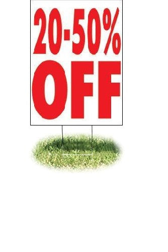 20%-50% Off Lawn Yard Signs-R/W- 18"W x 24"H