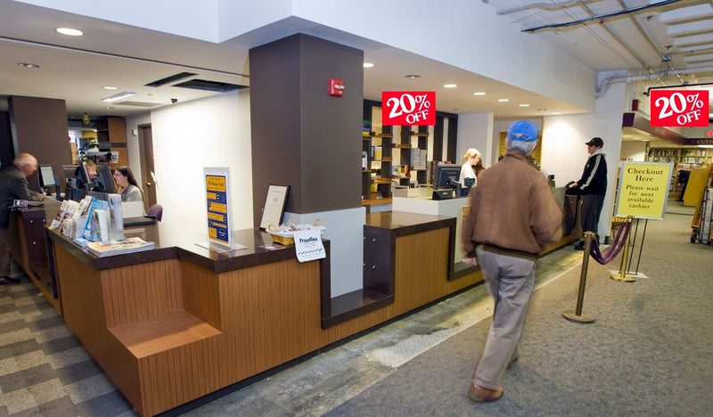 20% Off Hanging Sign Ceiling Dangler- 36" W x 24" H