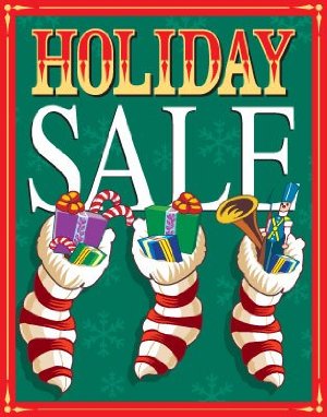  P40HLYHoliday Sale Holy Design Christmas Seasonal Vinyl  Window Sale Sign Posters Retail Business Store Signs (P40-25 x 33) :  Office Products