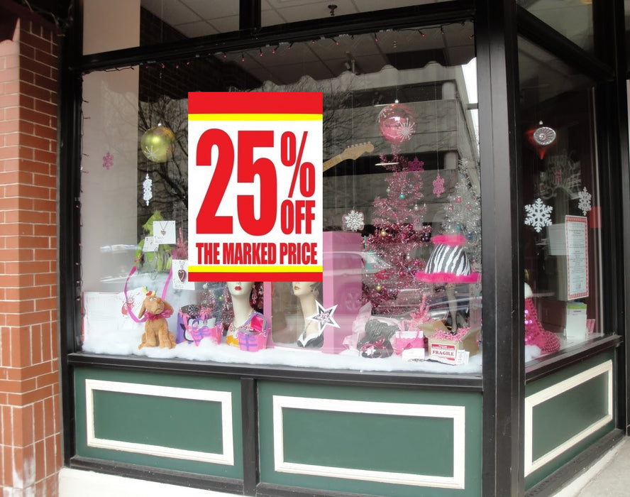 25 % Off Window Signs Poster-RY-36" W x 48" H