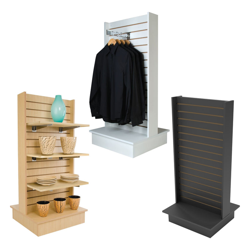 2 Way Slatwall Merchandisers-2 Panels-24 in x 24 in x 54 in