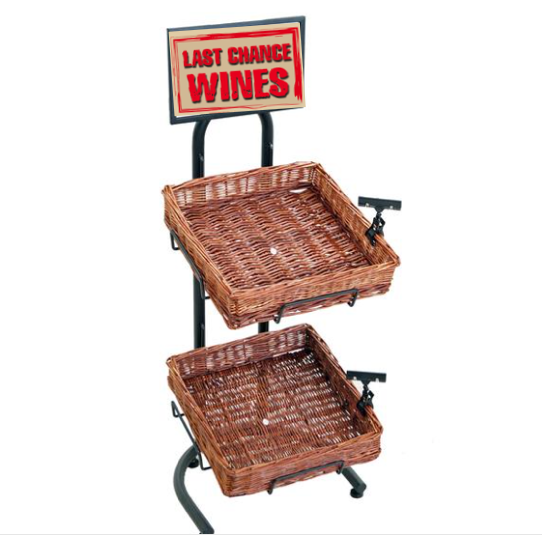 2 Tier Wine Display Rack & Baskets