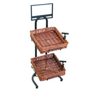 2 Tier Wine & Liquor Display Rack & Baskets