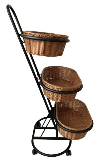 3-Tier Jumbo Oval Basket Mobile Display