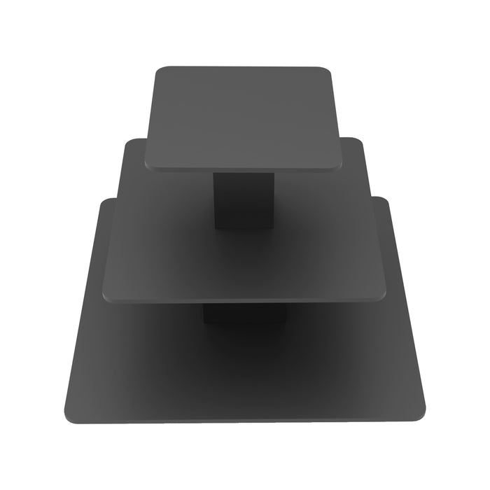 3-Tier Retail Display Black Square Table