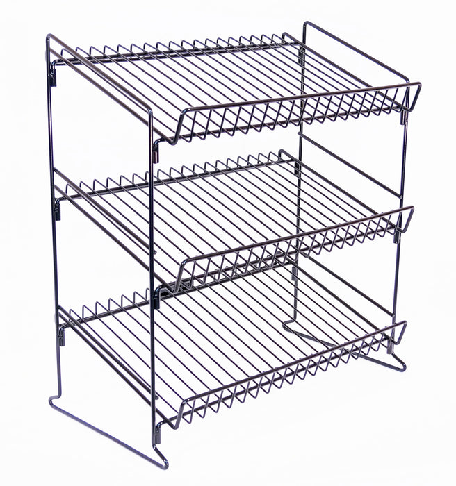 Black Wire 3-Tier Snack Display - 19 1/2"L x 12"D x 23"H