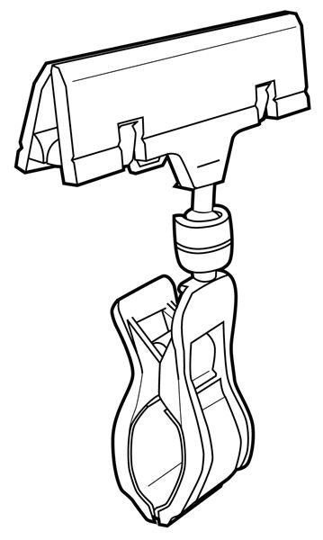 Clear Plastic Large Clip-on Sign Holder - 4 "L x 3"W-25 pieces