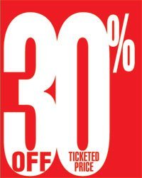 30% Off Ticketed Price Sale Event Poster-22" X 28"