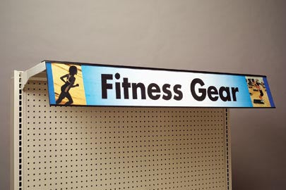 Flip-Up Gondola Sign Holders- Fixture Headers