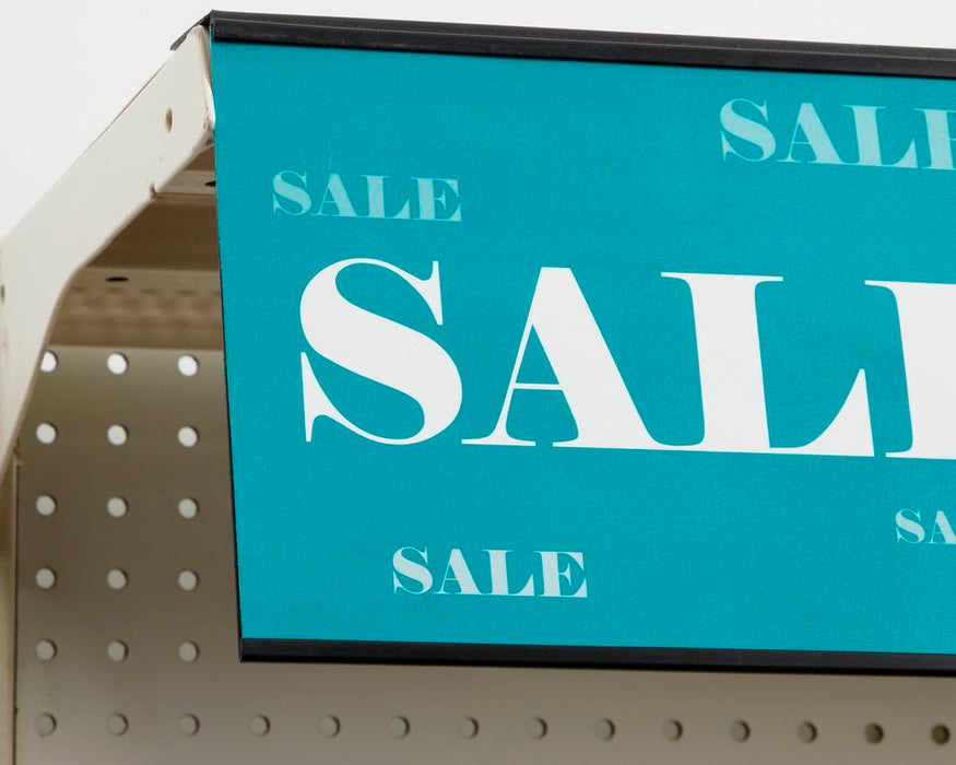 Header Fixture Sign Flip-Up Gondola Sign Holder- Fixture Header — screengemsinc