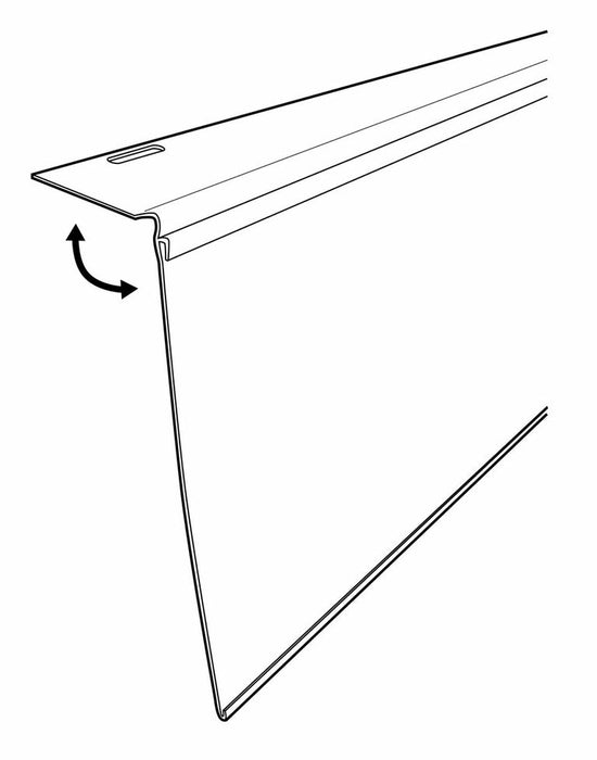 Header Fixture Sign Flip-Up Gondola Sign Holders- Fixture Headers — screengemsinc