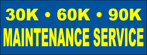 30K 60K 90K Car Maintenance Service Vinyl Banner