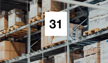 Warehouse L Shaped Aisle Markers-#31 thru #40