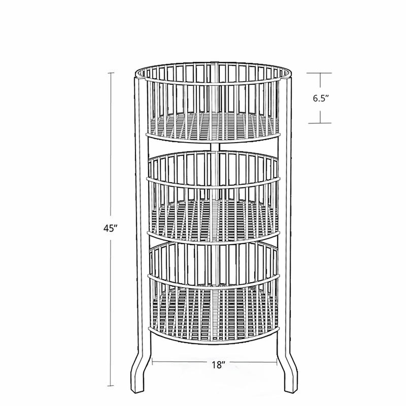 3 Tier Wire Display Bin & Sign Holder