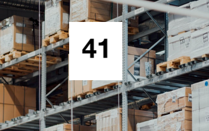 Warehouse L Shaped Aisle Markers-#41 thru #50