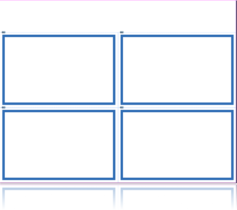 Blue Border Shelf Signs Price Cards-4 UP Laser Compatible 11"W x 8.5"H -400 signs