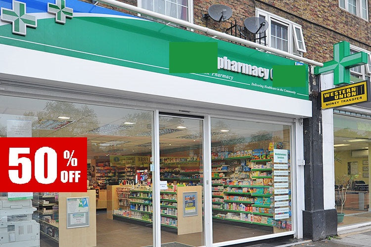 50% Off Window Sign-Posters-22" H x 28" W