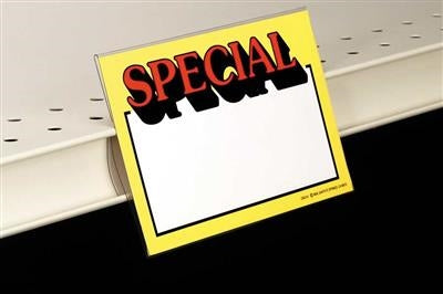 Slim Line Sign Holders for Price Channels-Dual Mount- 20 pieces