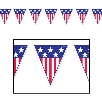 Patriotic Pennant Banners 