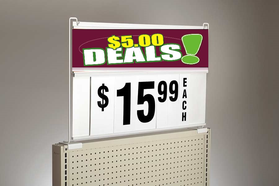 Large Spiral Sign Board Header $5.00 Deals Insert-6"