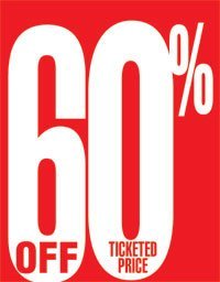 60% Off Ticketed Price Floor Stand Stanchion Standard Poster - 22" X 28"