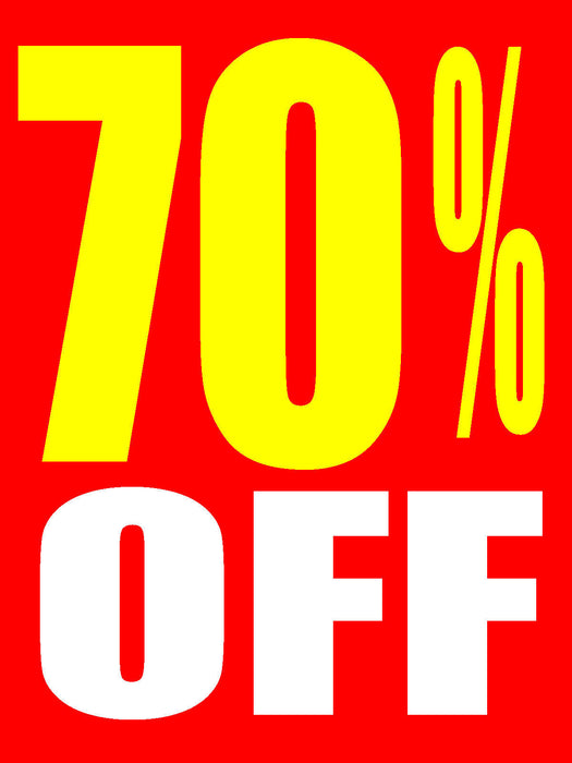 70% Off Shelf Sign-Price Cards-10 signs