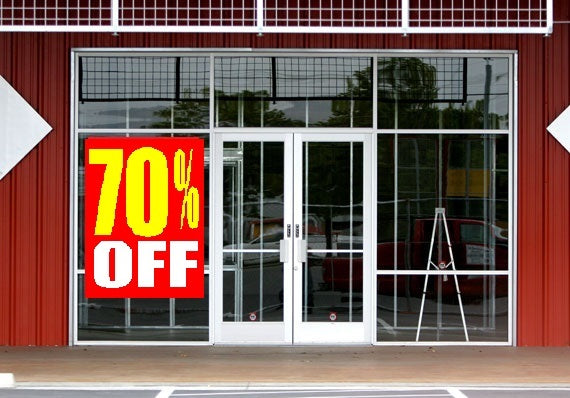 70 % Off Window Signs Poster-36" W x 48" H