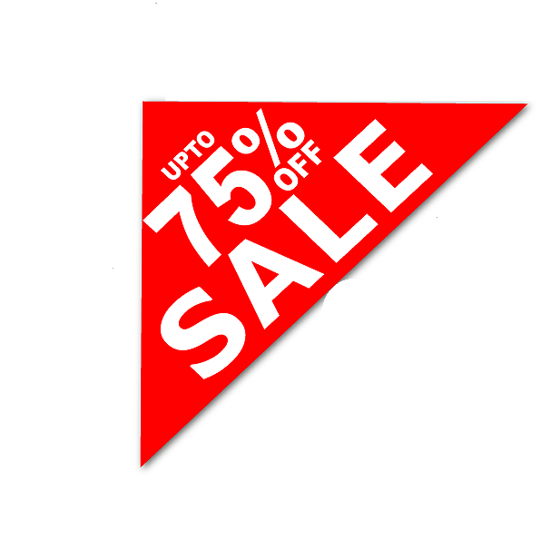 75% Off Sale Corner Window Sign