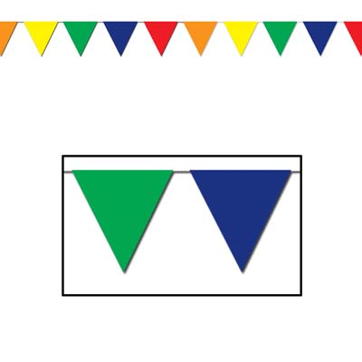 Multi-Color Pennant Flags-12 pieces