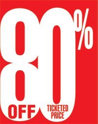 80 % Off Window Signs Poster-36" W x 48" H