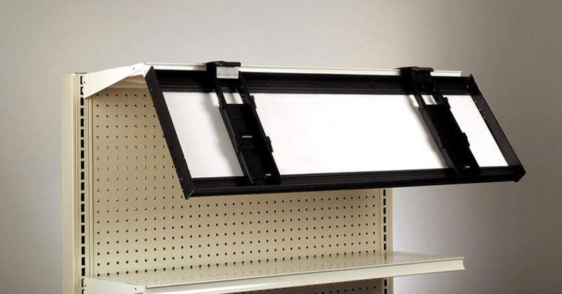 Gondola Topper Sign Holder with Universal Mounting Kit