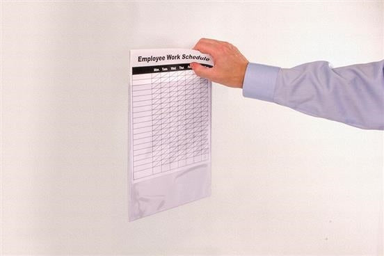 Vinyl Pouches Sign Holders with Adhesive-10 pieces