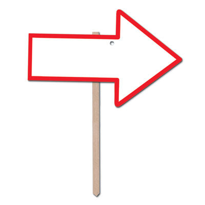 Red Directional Arrow Lawn Signs-6 pieces