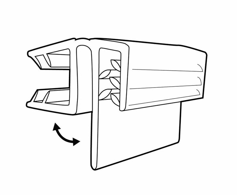 Sign Holders for Glass or Wooden Shelves-Flat- 25 pieces