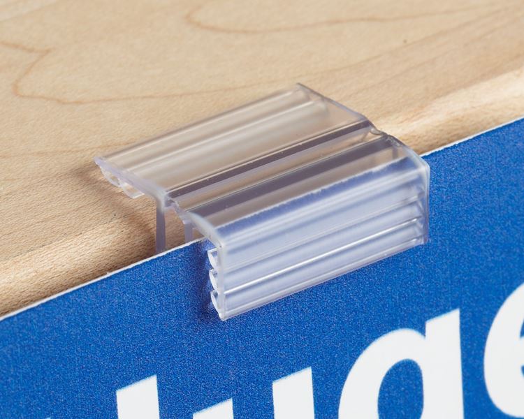 Sign Holders for Glass or Wooden Shelves-Flat- 25 pieces