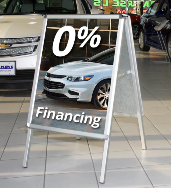 A-Frame Metal Indoor-Outdoor Sign Holder-24 x 36