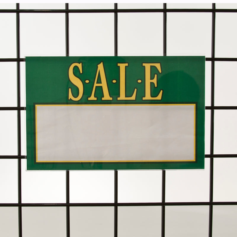 Acrylic Sign Holders for Gridwall-11"W x 7"H-24 pieces Value Pack