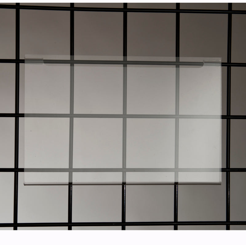 Acrylic Sign Holders for Gridwall-11"W x 7"H-24 pieces Value Pack
