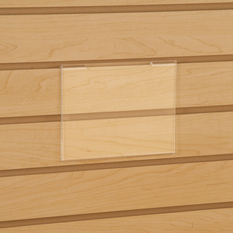 Acrylic Sign Holders for Slatwall-7"W x 5-1/2"H-24 pieces
