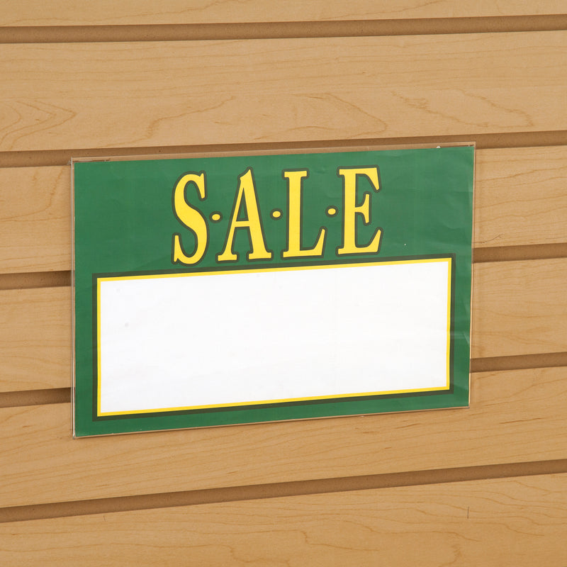 Acrylic Sign Holders for Slatwall-11"W x 7"H-24 pieces VALUE PACK